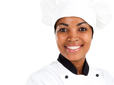 female chef smiling